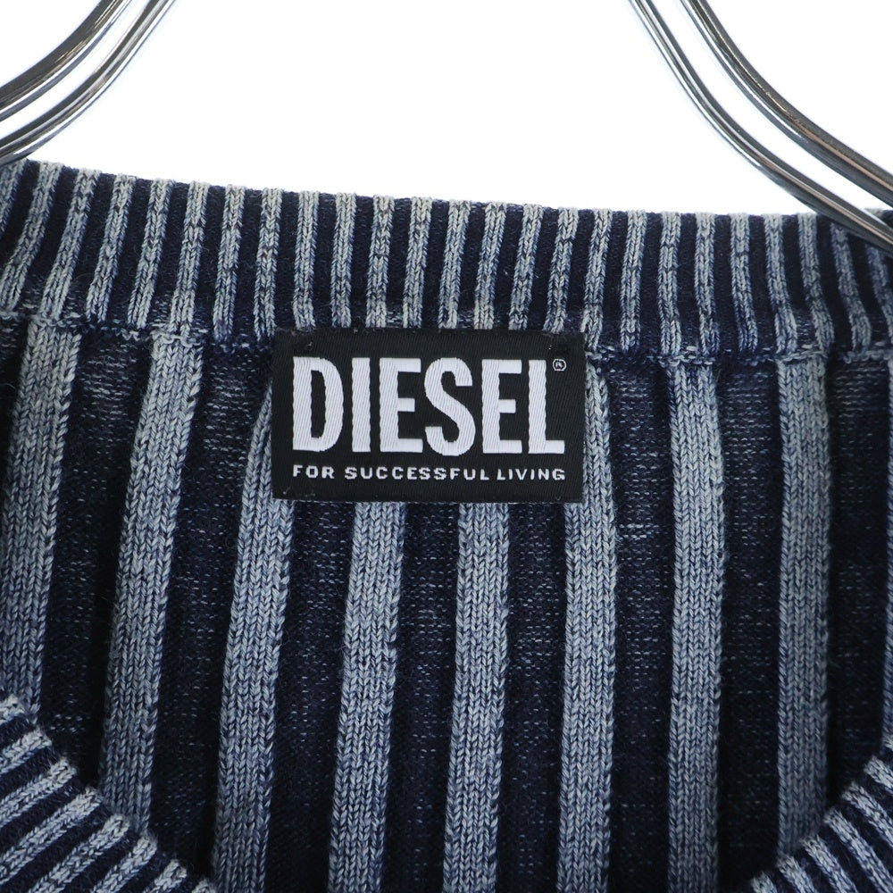 DIESEL(ディーゼル) 23SS M-ANAHEIM メタルロゴプレート ショート ニットセーター インディゴ A05767 レディース