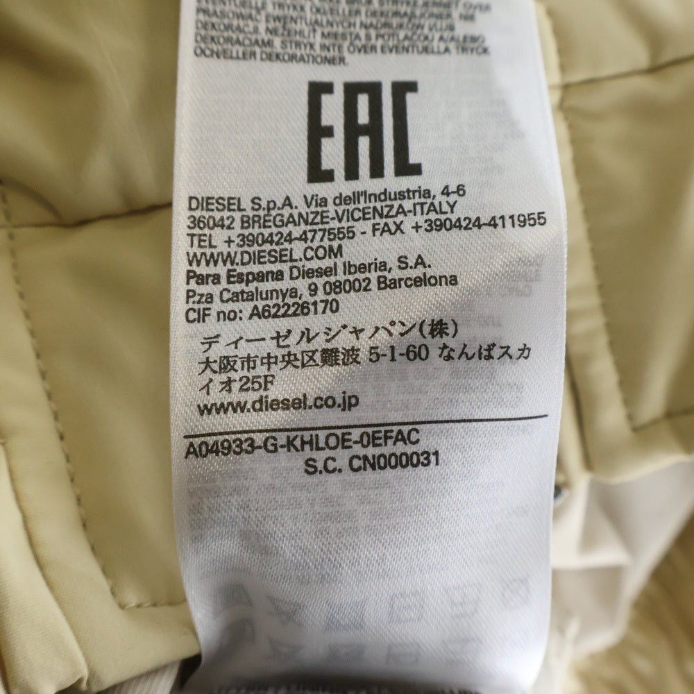 DIESEL(ディーゼル) G-KHLOE ジップアップ テクニカル ボンバージャケット ベージュ A04933 レディース
