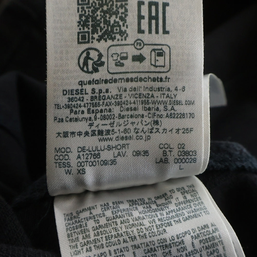 DIESEL(ディーゼル) DE-LULU-SHORT フルジップアップ デニム ノースリーブ ワンピース ブラック A12766 レディース