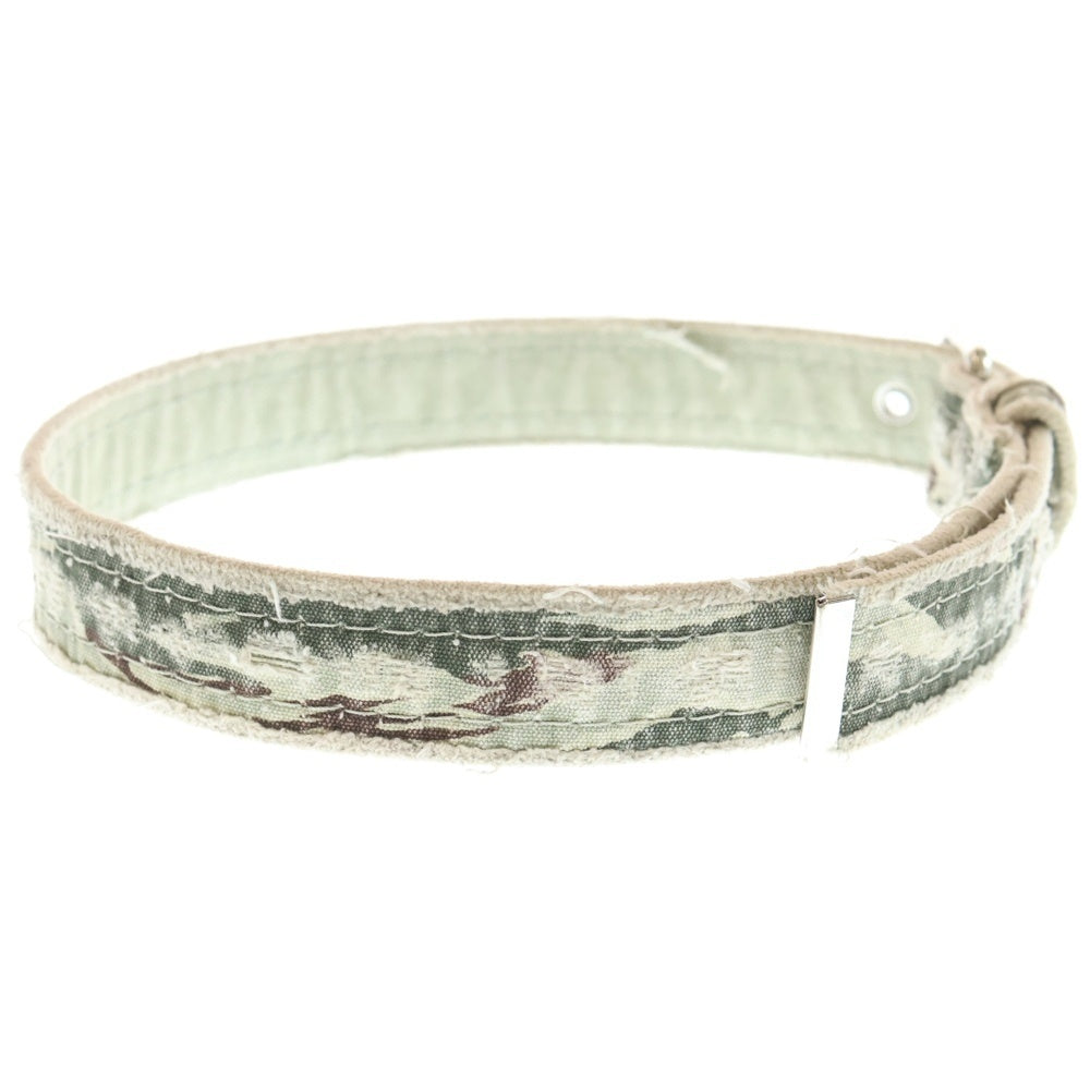 DIESEL(ディーゼル) ダメージ加工 カモ柄 デニム ベルト インディゴ