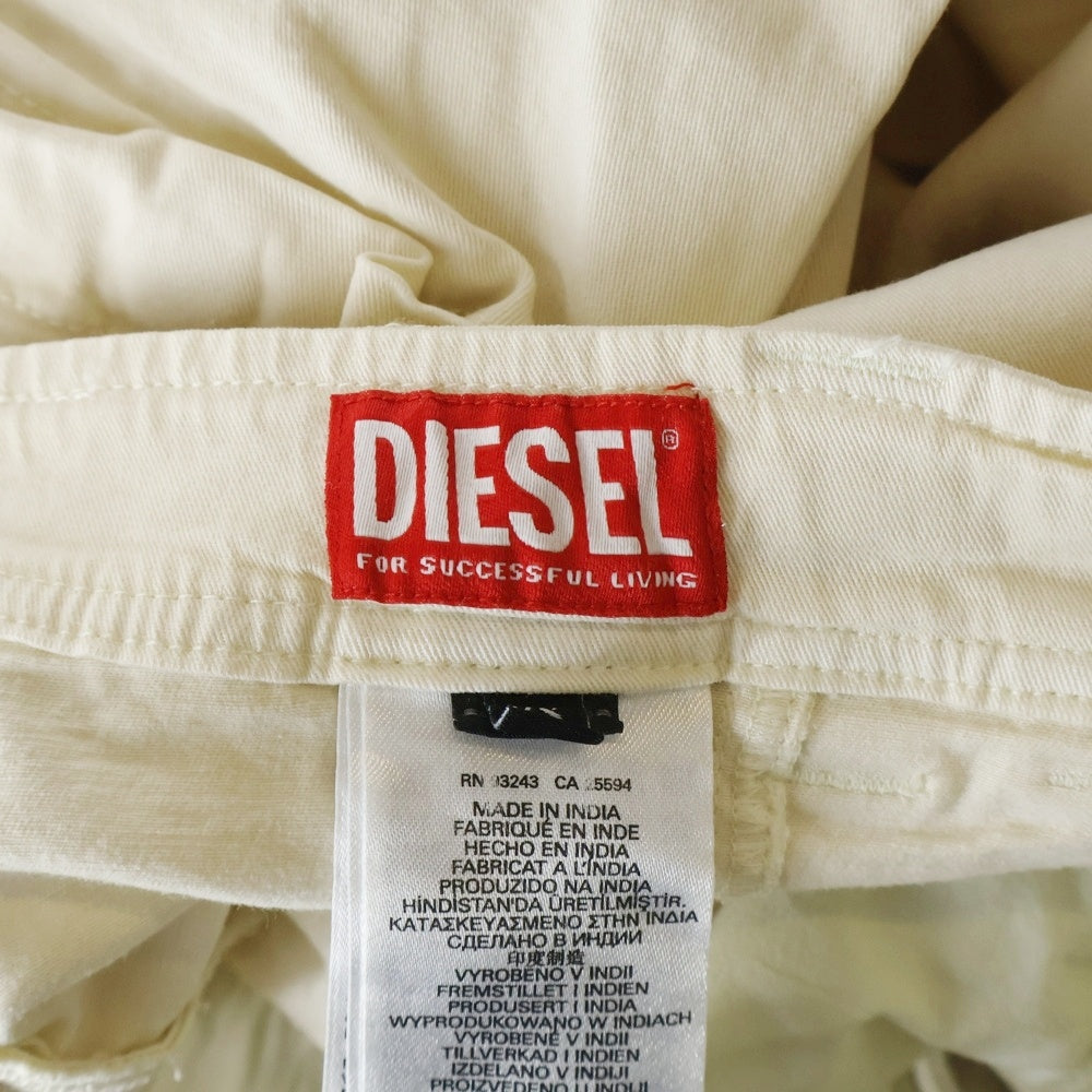 DIESEL(ディーゼル) P-LAN スリム カーゴ デニム パンツ アイボリー A10794 レディース