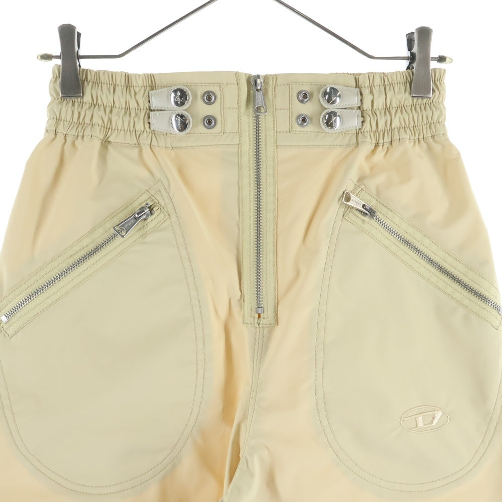 DIESEL(ディーゼル) P-BORGOCMA ジップ装飾 テクニカル トラックロングパンツ ベージュ A04954 レディース