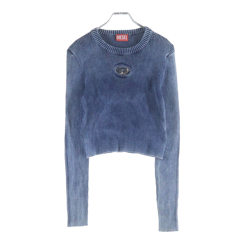 DIESEL(ディーゼル) M-ANCHOR-A スモールメタルロゴプレート ニットセーター インディゴ A14810 レディース