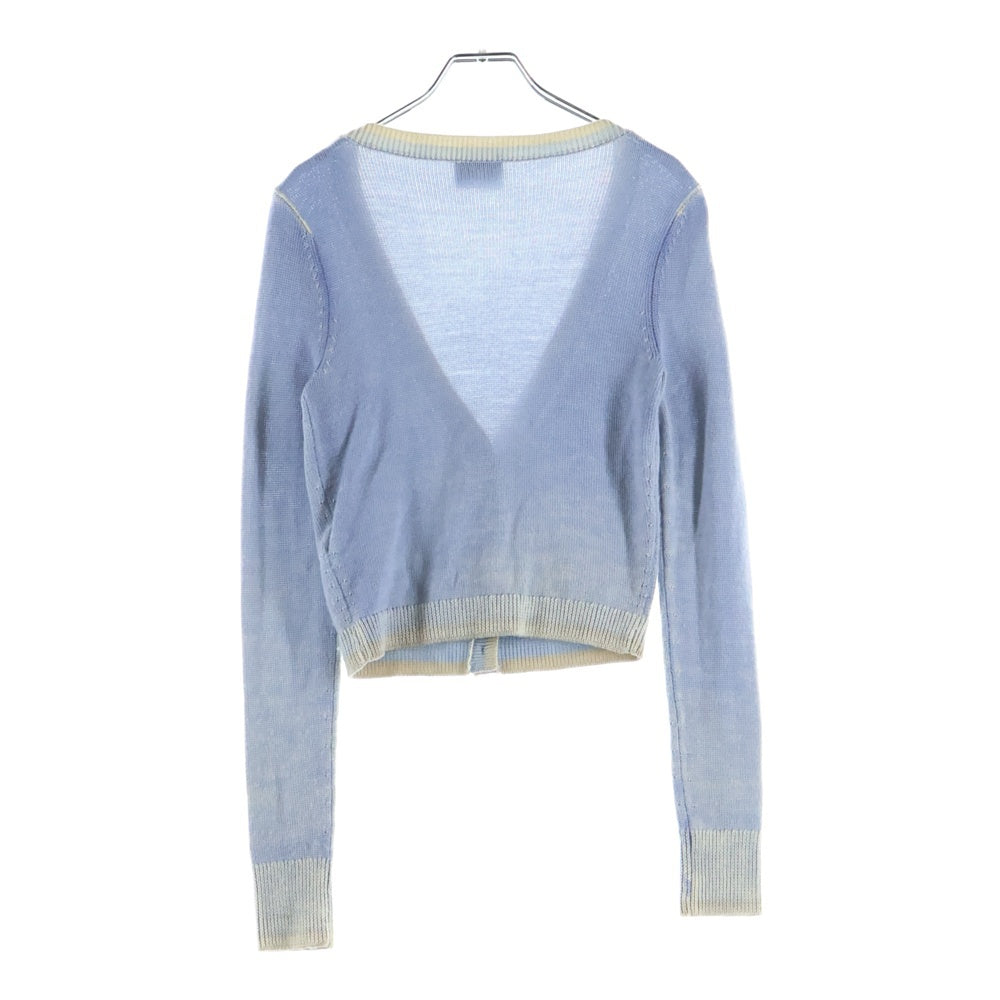 DIESEL(ディーゼル) M-ARIKA ロゴプレート ニットカーディガン ブルー A06717 レディース