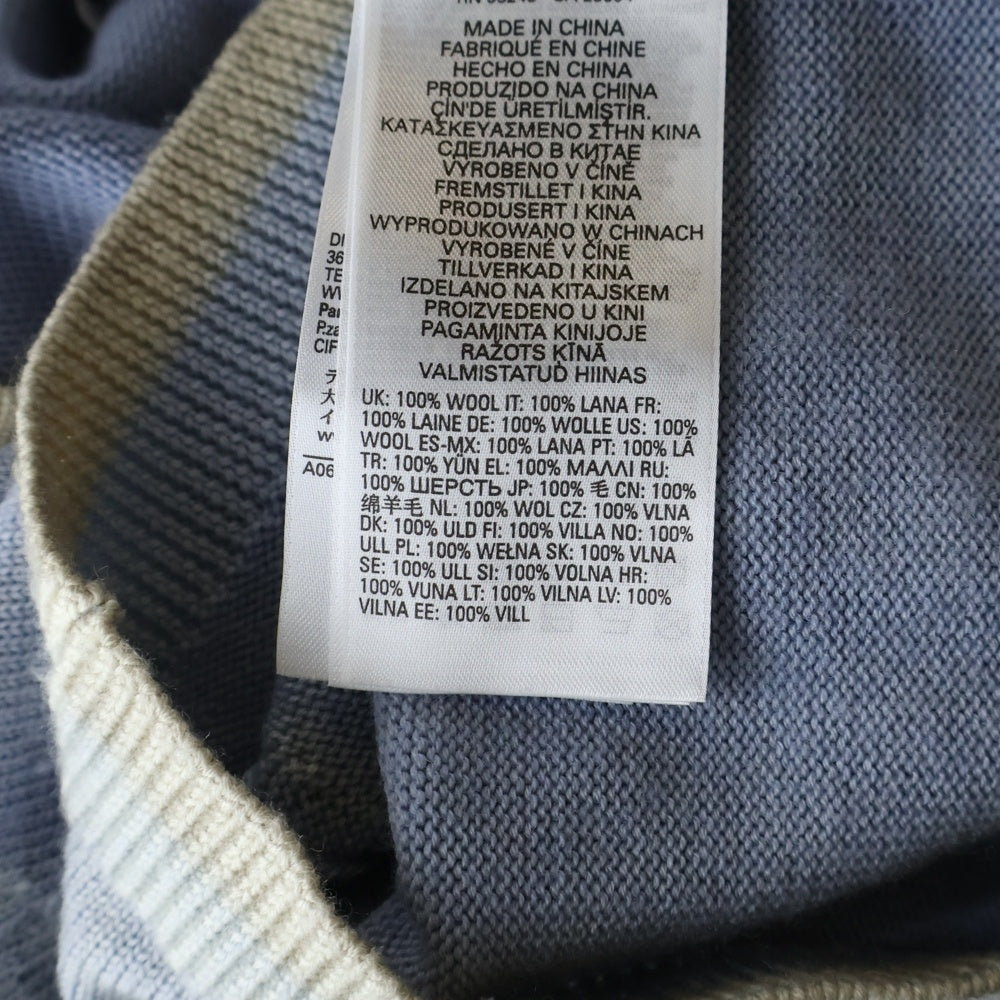 DIESEL(ディーゼル) M-ARIKA ロゴプレート ニットカーディガン ブルー A06717 レディース