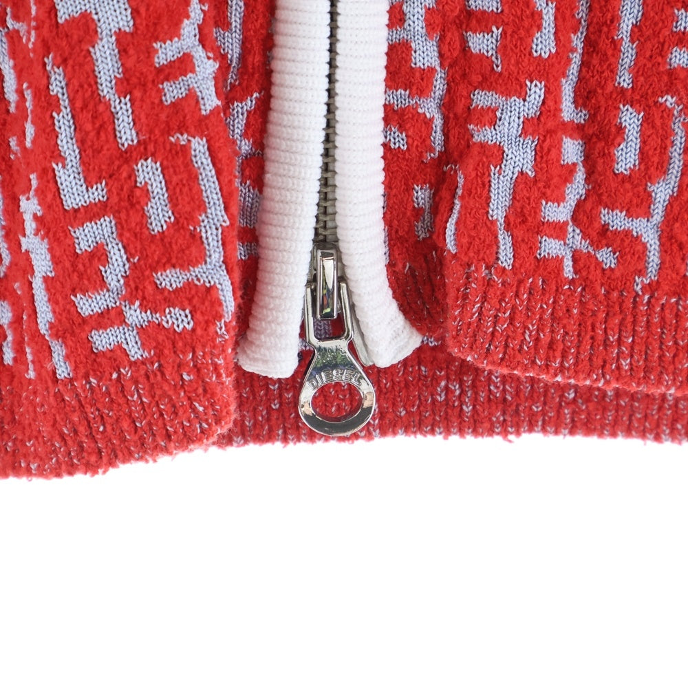 DIESEL(ディーゼル) M-ATHILDETTE リピートロゴジャガード ショート スカート レッド/ブルー A09437 レディース