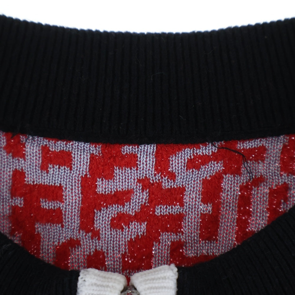 DIESEL(ディーゼル) M-ATHILDE リピートロゴジャガード ジップアップ 半袖Tシャツ ショートスリーブ トップス レッド/ブルー A09430 レディース