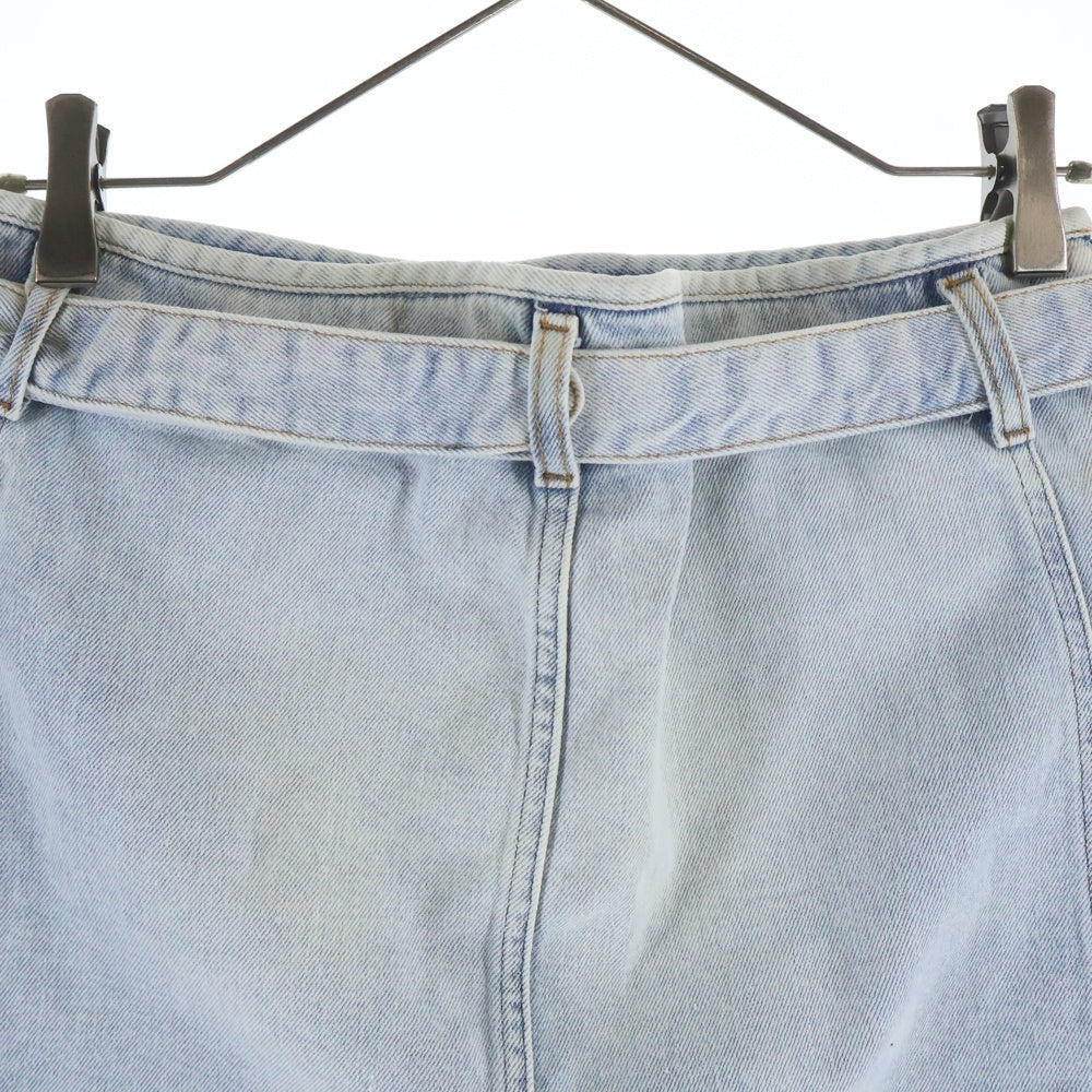 DIESEL(ディーゼル) 24SS DE-FLIP-S ロゴベルト付き デニム ショートスカート インディゴ A13844 レディース