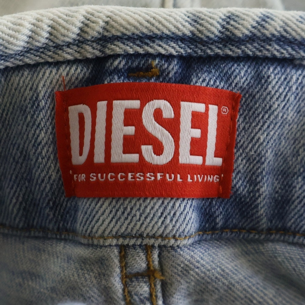 DIESEL(ディーゼル) 24SS DE-FLIP-S ロゴベルト付き デニム ショートスカート インディゴ A13844 レディース