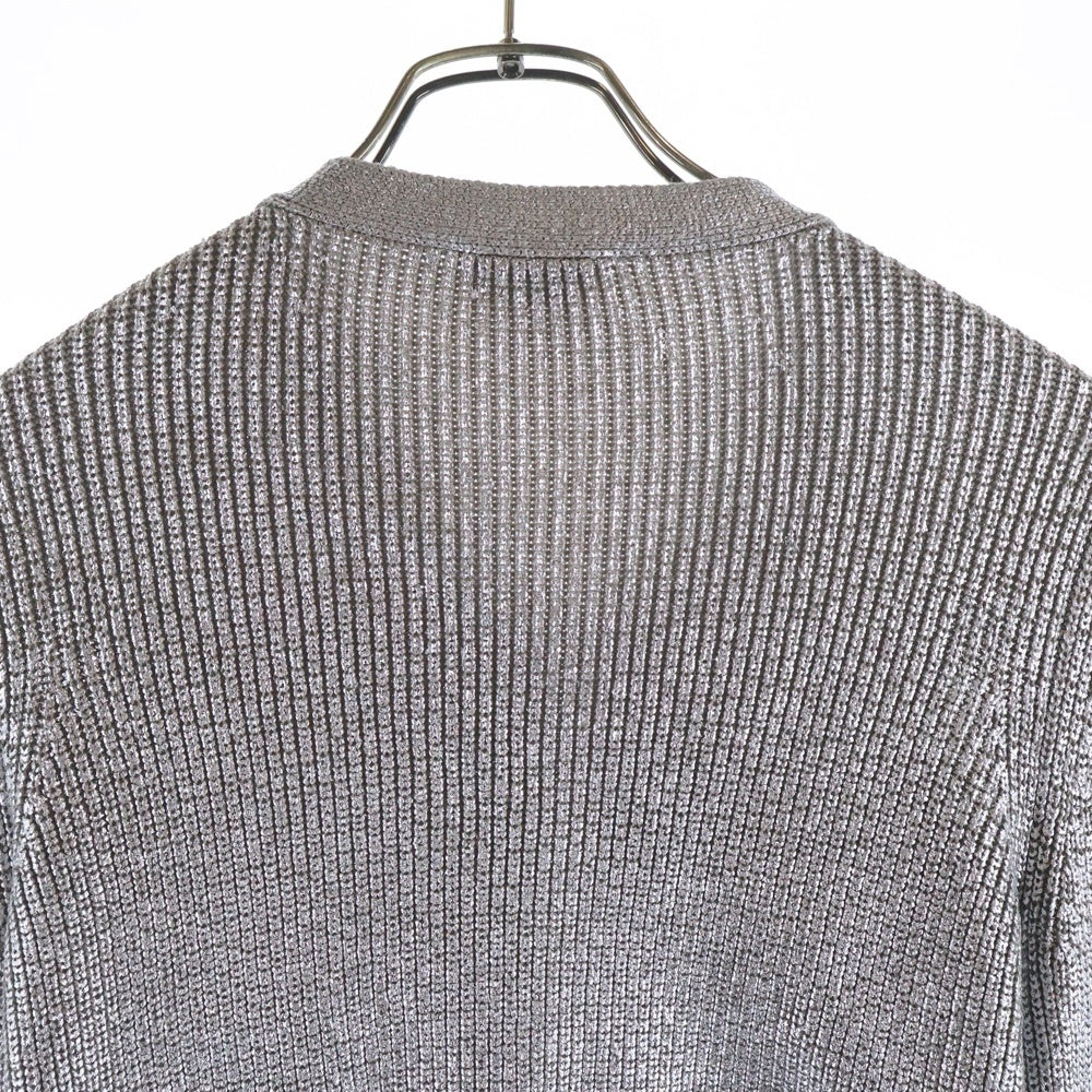 DIESEL(ディーゼル) M-ADHU フルホック コーティングニットカーディガン シルバー A09408 レディース