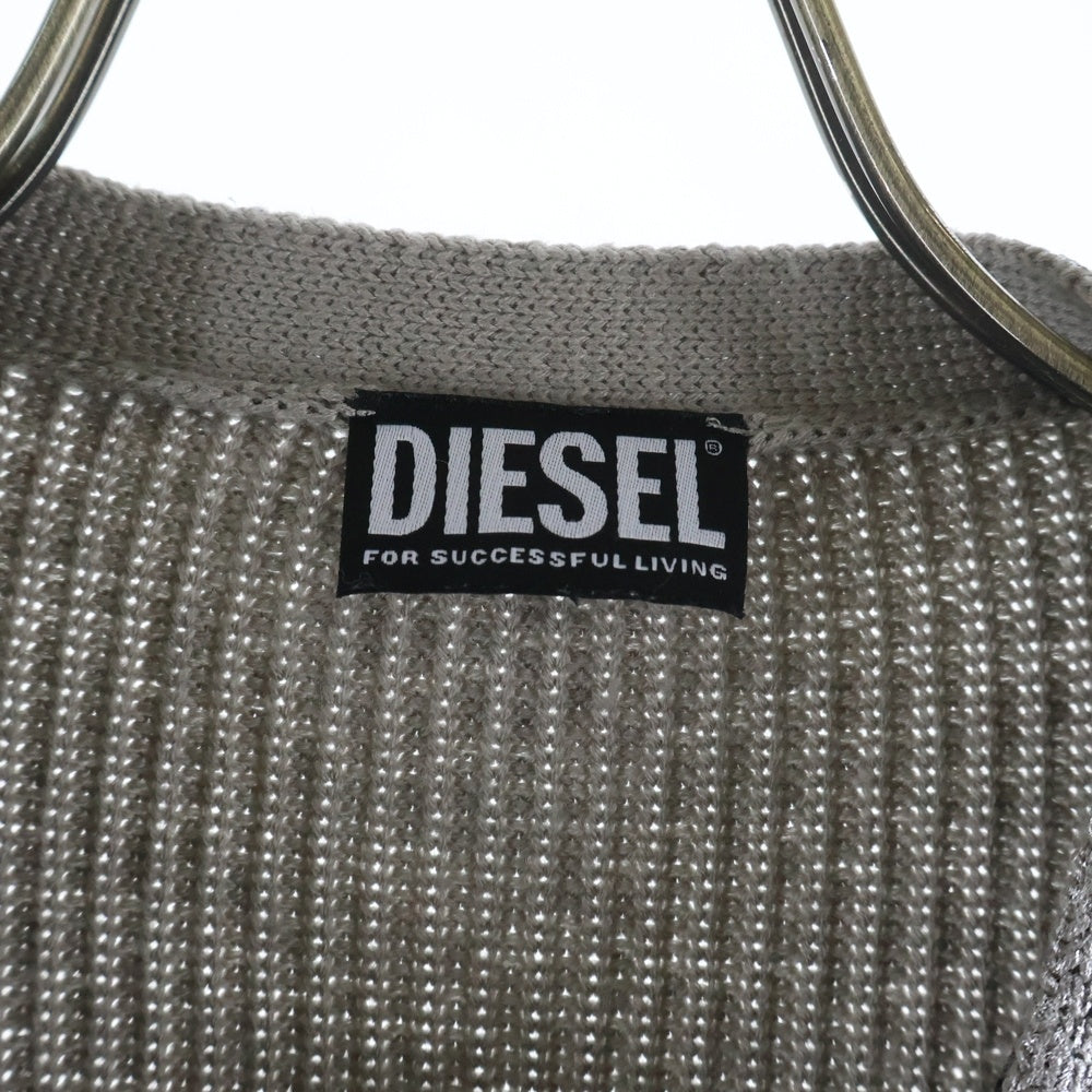 DIESEL(ディーゼル) M-ADHU フルホック コーティングニットカーディガン シルバー A09408 レディース