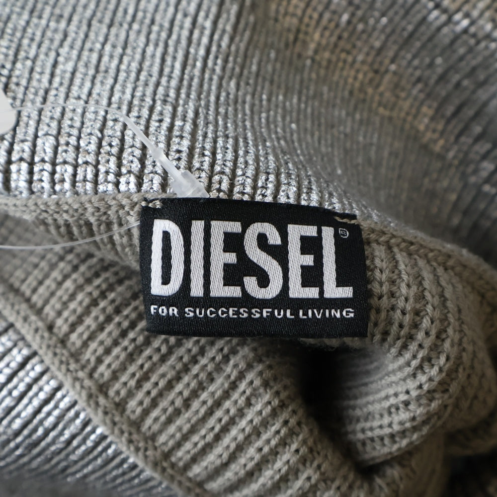 DIESEL(ディーゼル) M-ADHUETTE コーティング ニットロングスカート シルバー A09411 レディース