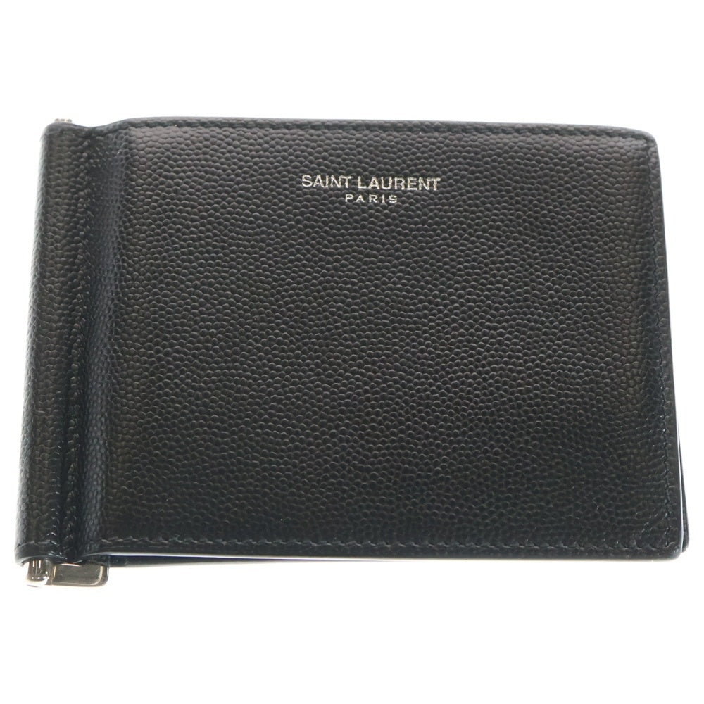 SAINT LAURENT PARIS(サンローランパリ) ビル マネークリップ レザー カードケース ブラック 378005 レディース