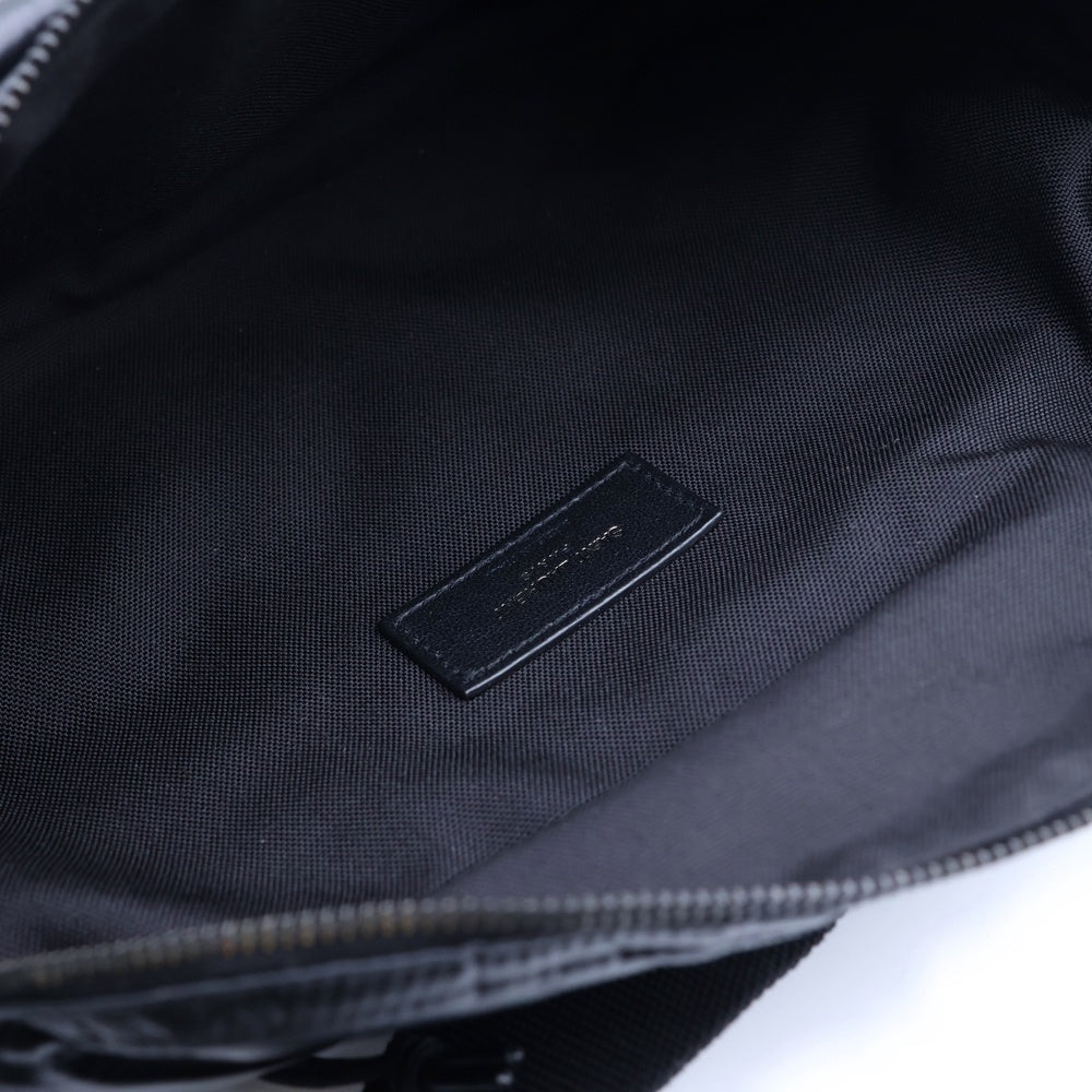 SAINT LAURENT PARIS(サンローランパリ) ロゴプリント ボディ ウエストバッグ ブラック 581378 レディース