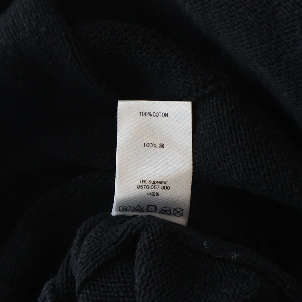 SUPREME(シュプリーム) 21SS Tonal Checkerboard Small Box Sweater トーナル チェッカーボード スモールボックスロゴ コットン ニット セーター ブラック