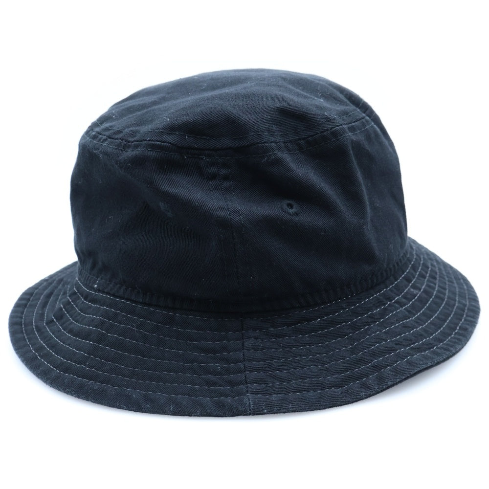 Y's(ワイズ) 22AW ×New Era Bucket-01 ニューエラ ロゴプリント バケットハット 帽子 ブラック YE-H12-092