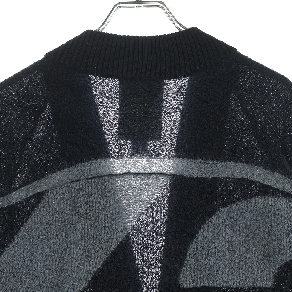 Y-3(ワイスリー) CLASSIC SHEER KNIT CARDIGAN クラシック シア ニット カーディガン ブラック H61923