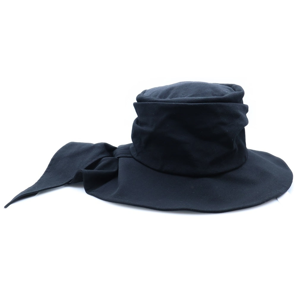 LIMI feu(リミフゥ) Pe Organdy Bucket Hat ウール バケットハット 帽子 ブラック レディース LG-H02-100