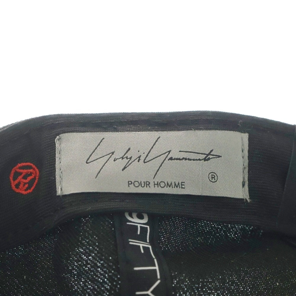 Yohji Yamamoto POUR HOMME(ヨウジヤマモト プールオム) ×Yomiuri Giants ×New Era Pre-Curved 59FIFTY 読売ジャイアンツ ニューエラ ロゴ刺繍 ベースボールキャップ 帽子 ブラック