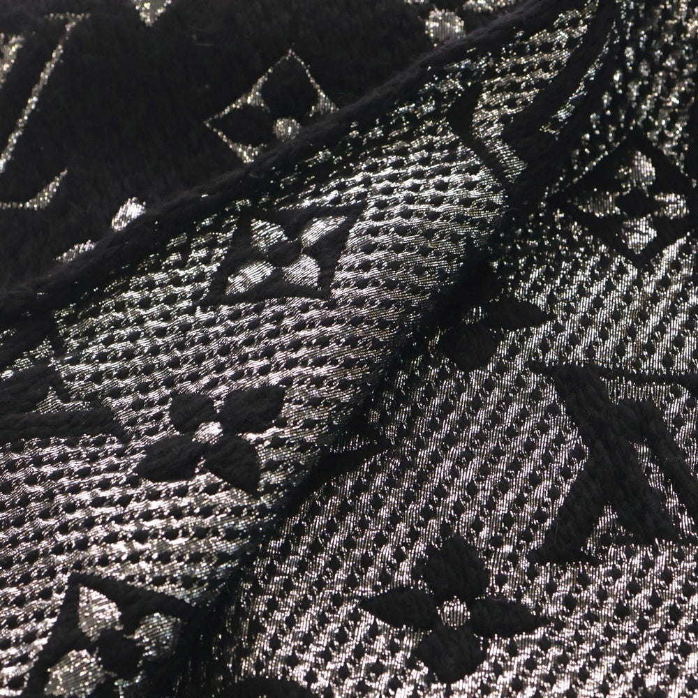 LOUIS VUITTON(ルイヴィトン) エシャルプ ロゴマニア シャイン モノグラム ウール マフラー ブラック/シルバー GM0196 M75833