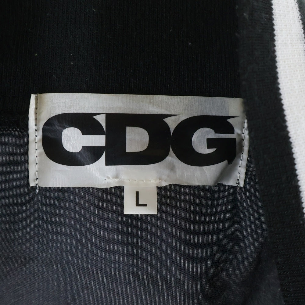 COMME des GARCONS(コムデギャルソン) CDG VARSITY JACKET ナイロン ロゴプリント バーシティ ジャケット ブルゾン ブラック SZ-J006 AD2018
