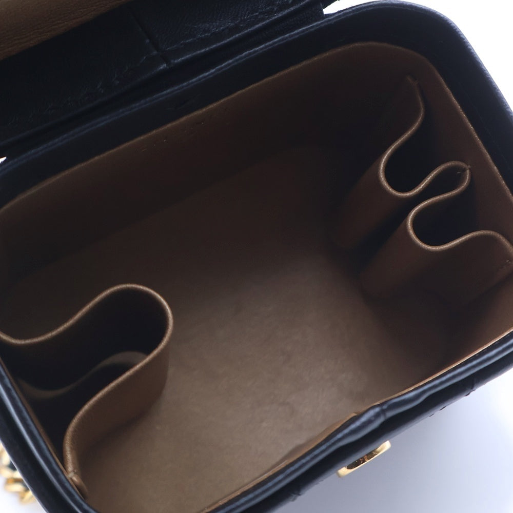 CHANEL(シャネル) ココマーク マトラッセ ラムスキン レザー バニティバッグ チェーンショルダーバッグ ブラック ランダムシリアル AP3459 レディース