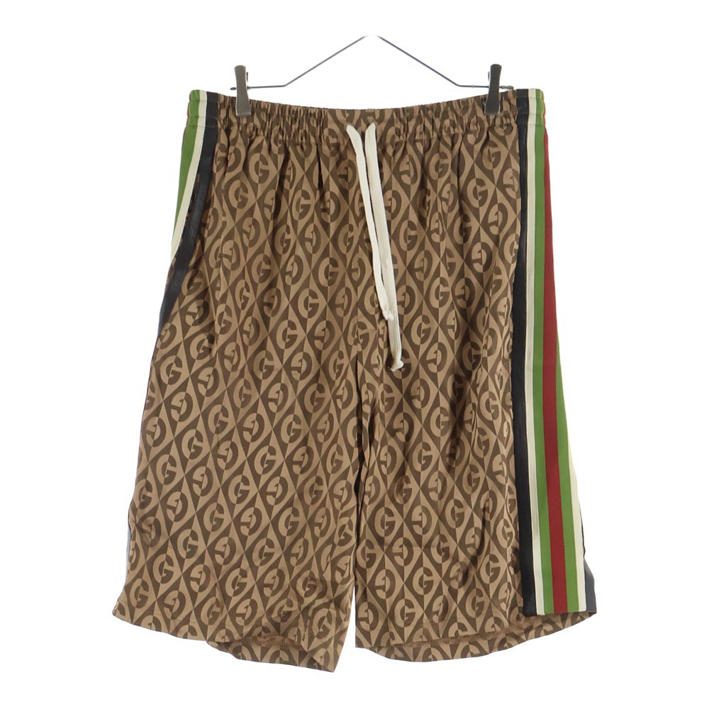 GUCCI(グッチ) レーヨン GG総柄 ハーフパンツ ショーツ ブラウン 595521 XJB0V