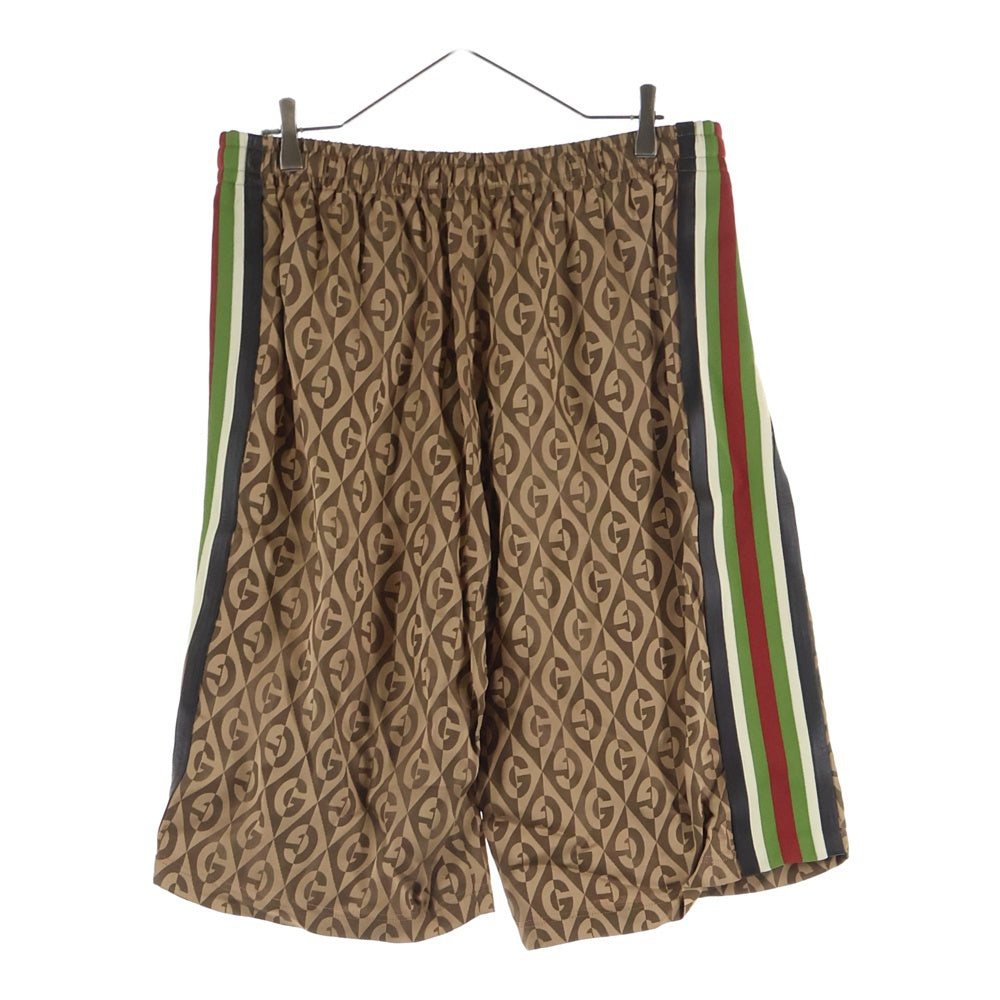 GUCCI(グッチ) レーヨン GG総柄 ハーフパンツ ショーツ ブラウン 595521 XJB0V