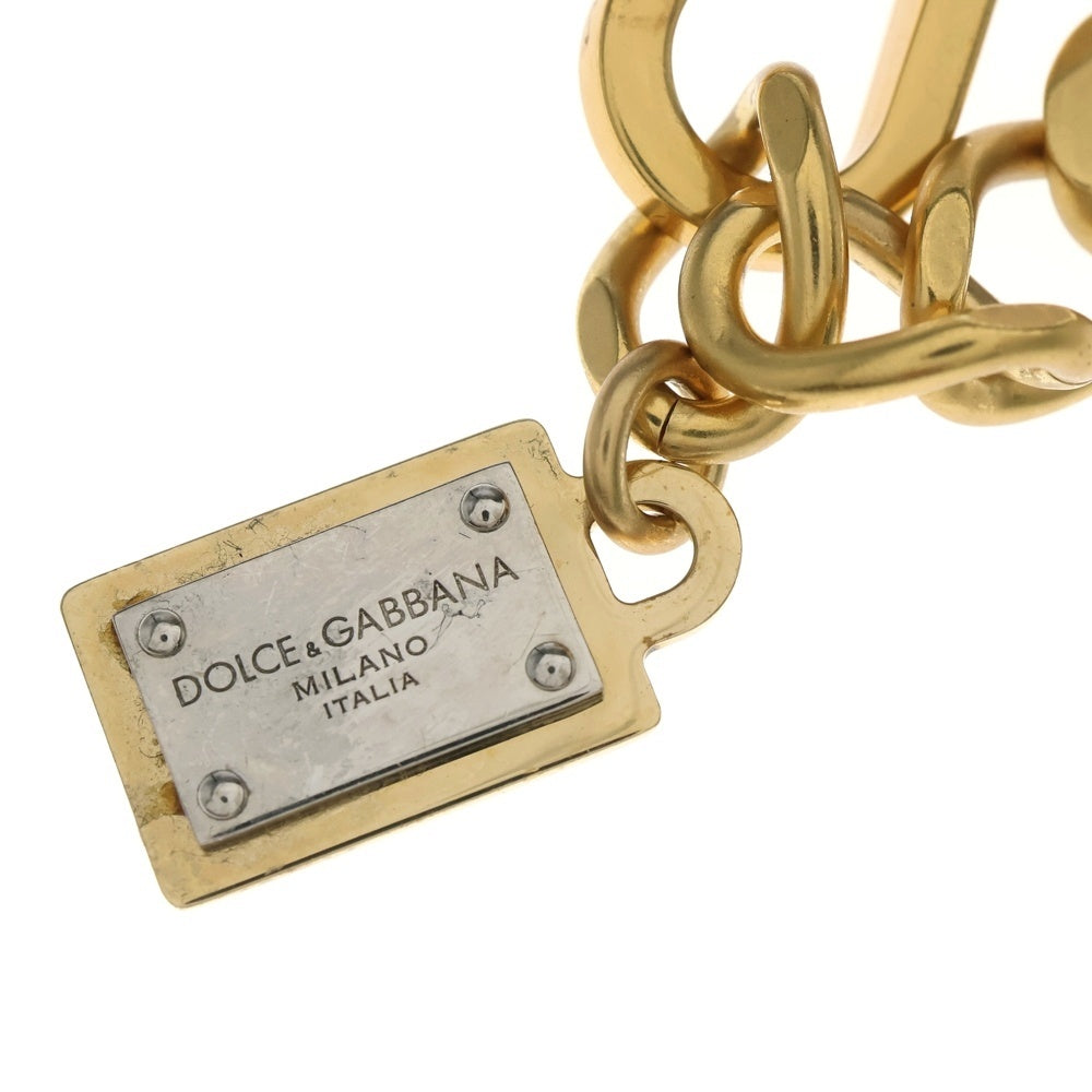 DOLCE & GABBANA(ドルチェアンドガッバーナ) Link Bracelet パール チェーンリンクブレスレット ゴールド レディース