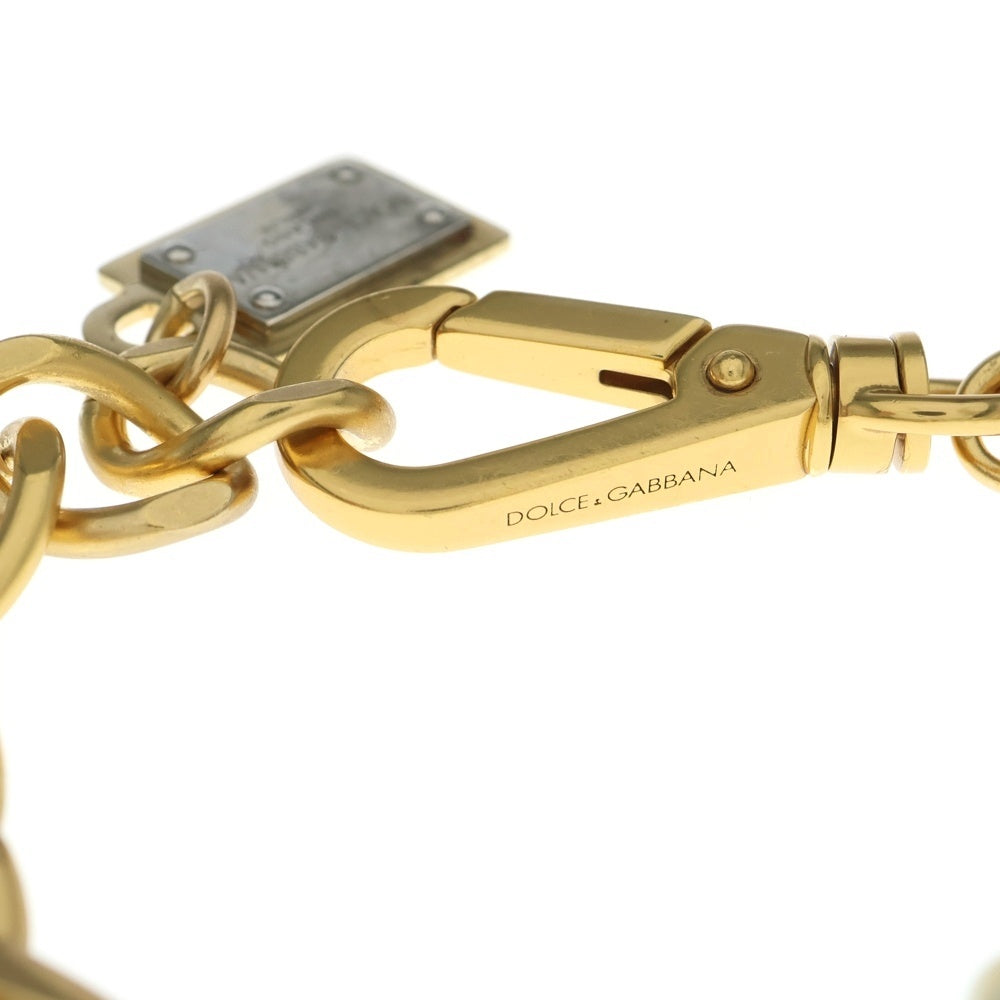 DOLCE & GABBANA(ドルチェアンドガッバーナ) Link Bracelet パール チェーンリンクブレスレット ゴールド レディース