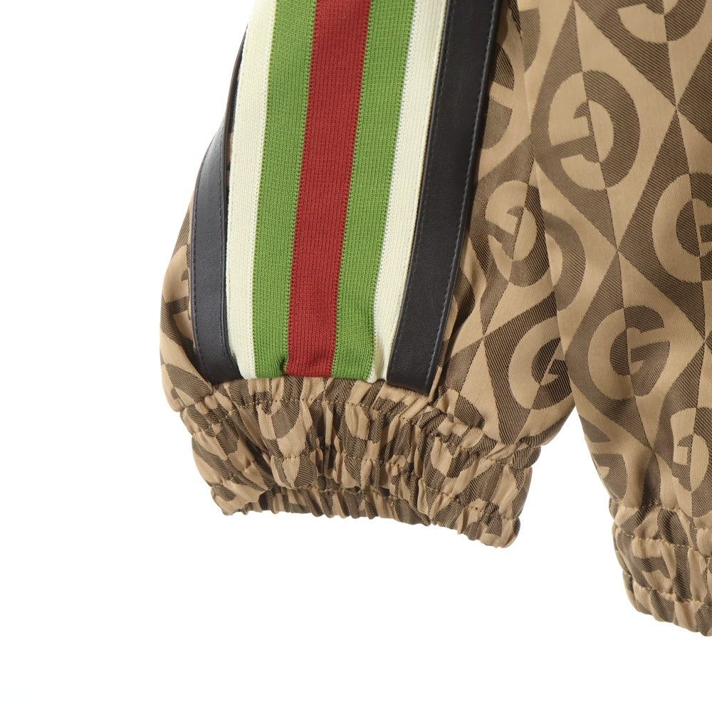 GUCCI(グッチ) Gランバス 総柄 レーヨン トラックジャケット ブラウン 587358 XJBOW