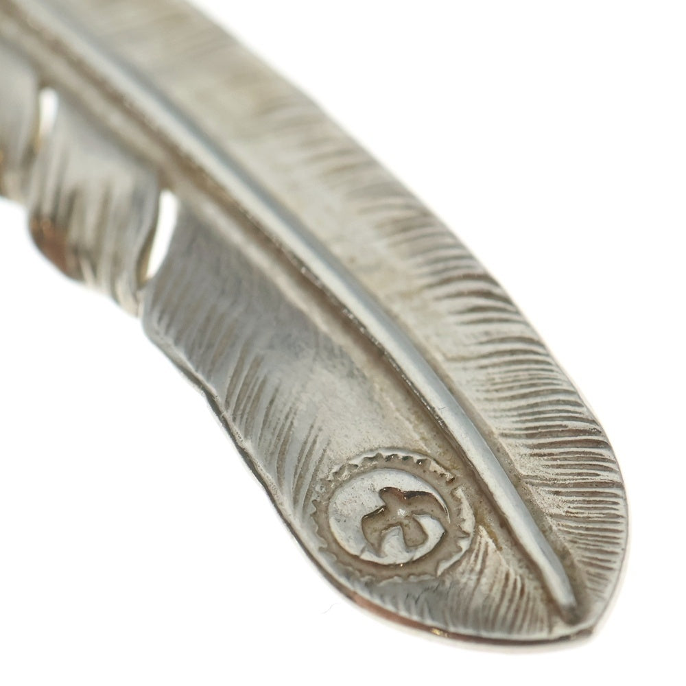 goro's(ゴローズ) 【現行】メタル付き特大フェザー 左向き ペンダントトップ シルバー/ゴールド BGA034