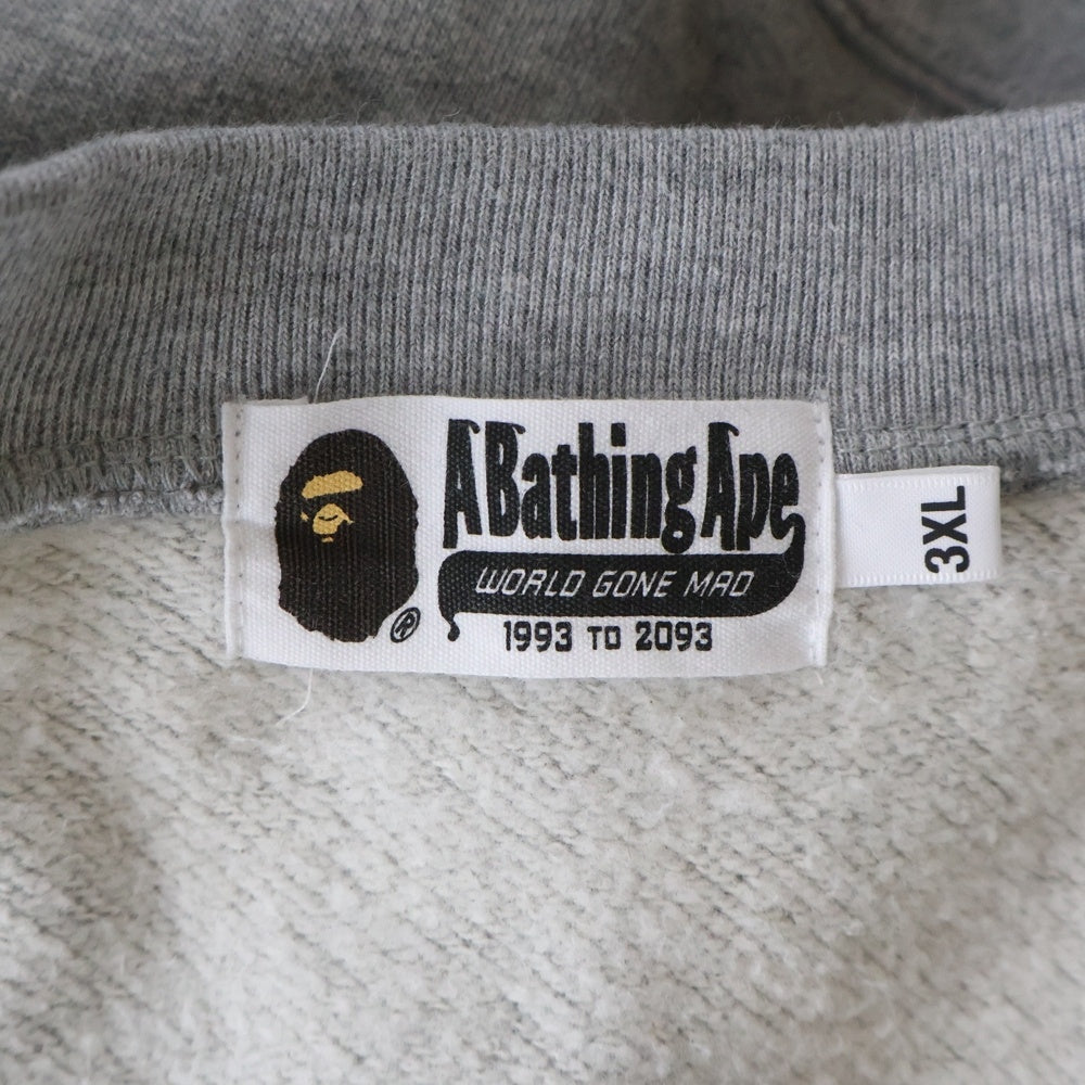A BATHING APE(アベイシングエイプ) BAPE STAR Cardigan ベイプスター スウェット カーディガン グレー 001SWJ801007M