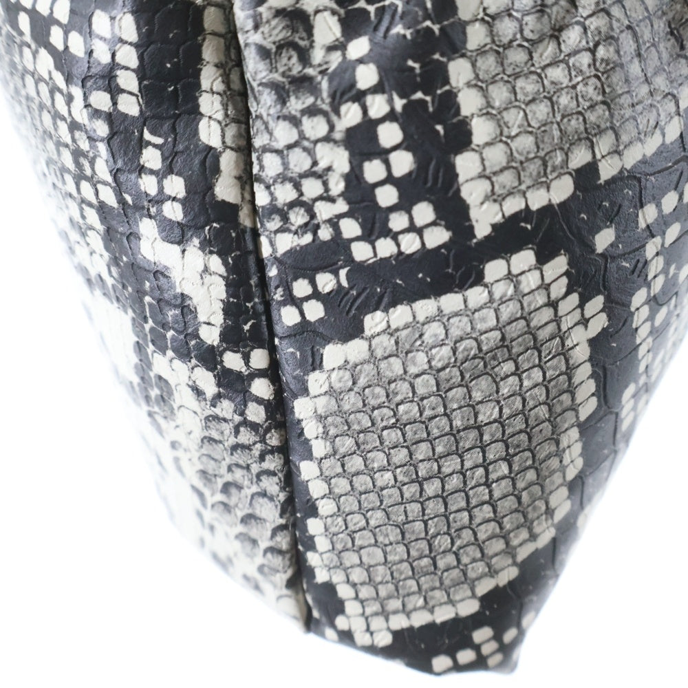 BLESS(ブレス) 25AW FAUX LEATHER SNAKE DOWN JACKET フェイクレザー スネーク ダウンジャケット グレー BR25AW-00025