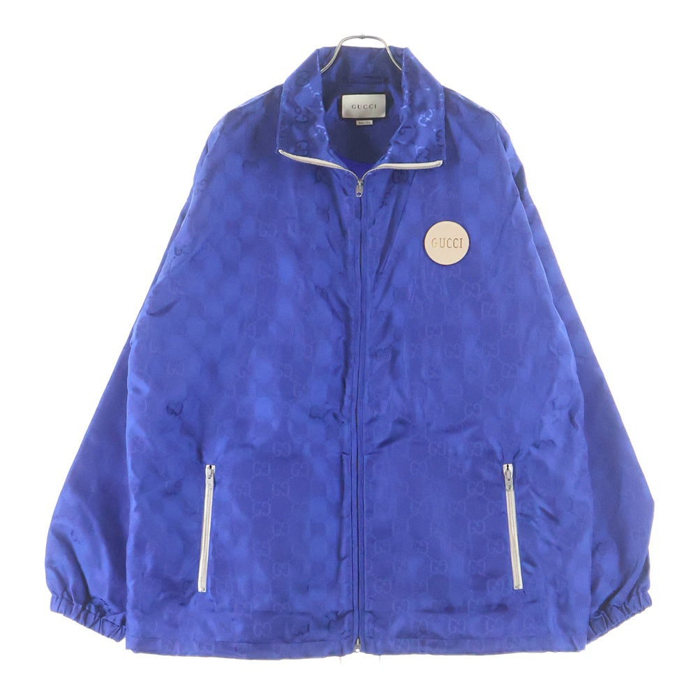 GUCCI(グッチ) Off The Grid Nylon Jacket オフザグリッド GG総柄 ナイロンジャケット ブルー 631892 Z8AK7