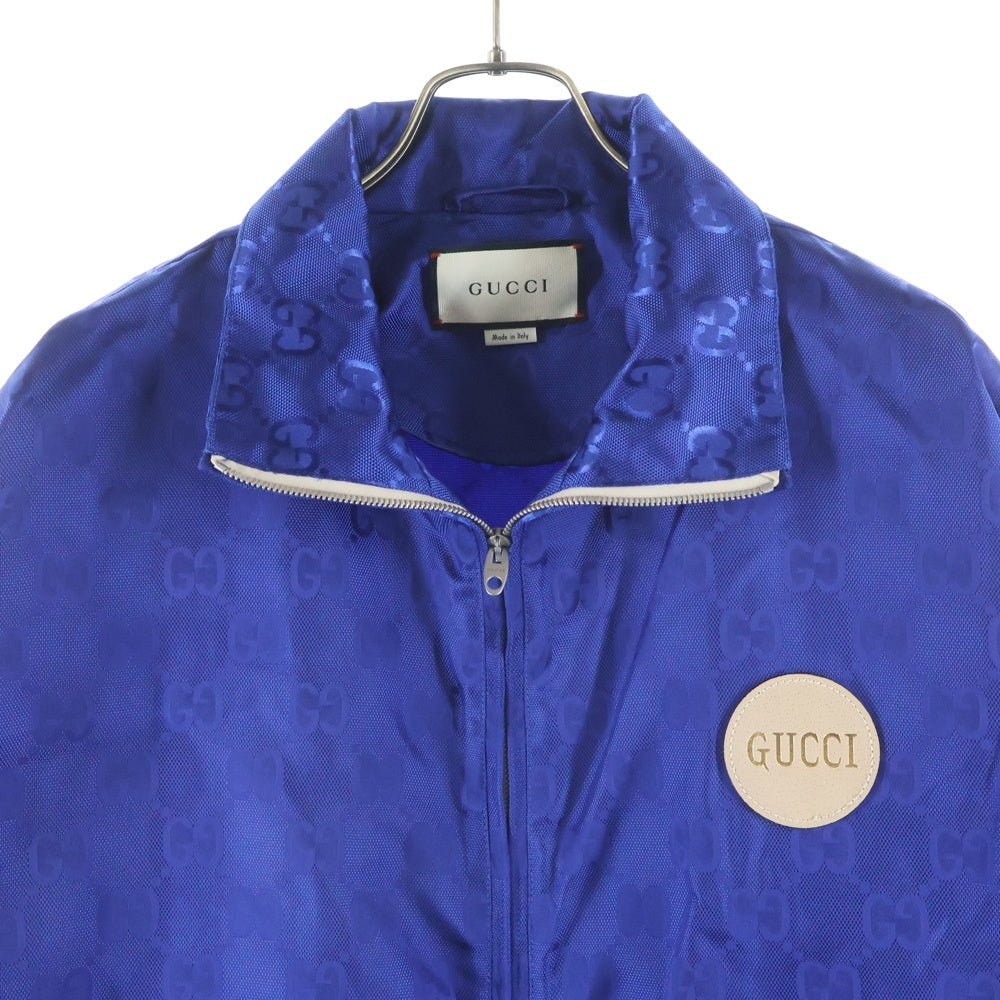 GUCCI(グッチ) Off The Grid Nylon Jacket オフザグリッド GG総柄 ナイロンジャケット ブルー 631892 Z8AK7
