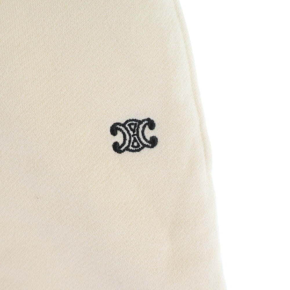 CELINE(セリーヌ) トリオンフロゴ刺繍 カットオフ スウェット ショートパンツ ハーフパンツ ショーツ レディース クリーム 2Z057450I