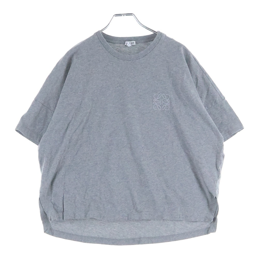 LOEWE(ロエベ) アナグラム刺繍 ショートオーバーサイズ 半袖Tシャツ カットソー レディース グレー S359341XA4