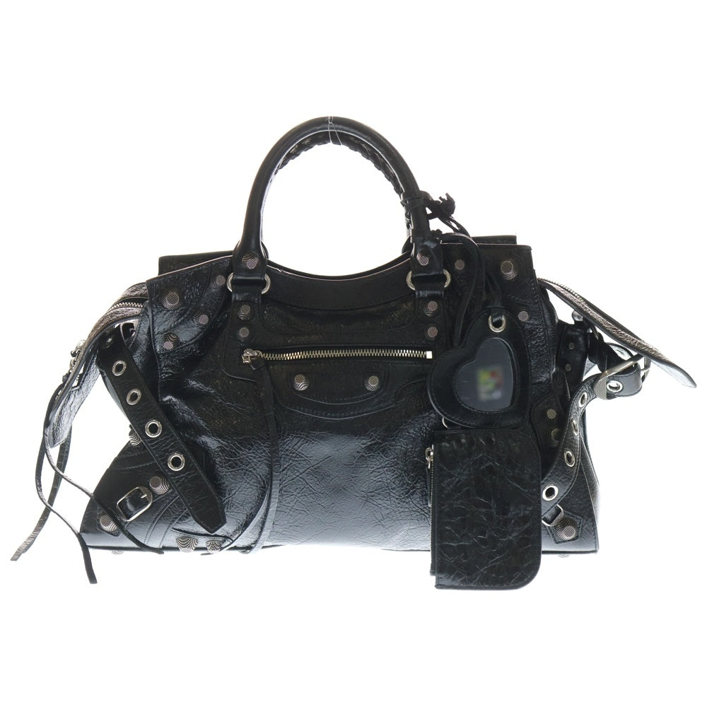 BALENCIAGA(バレンシアガ) NEO CAGOLE CITY ネオカゴール シティ レザー 2WAY ショルダーバッグ ハンドバッグ トートバッグ ブラック 700451 レディース