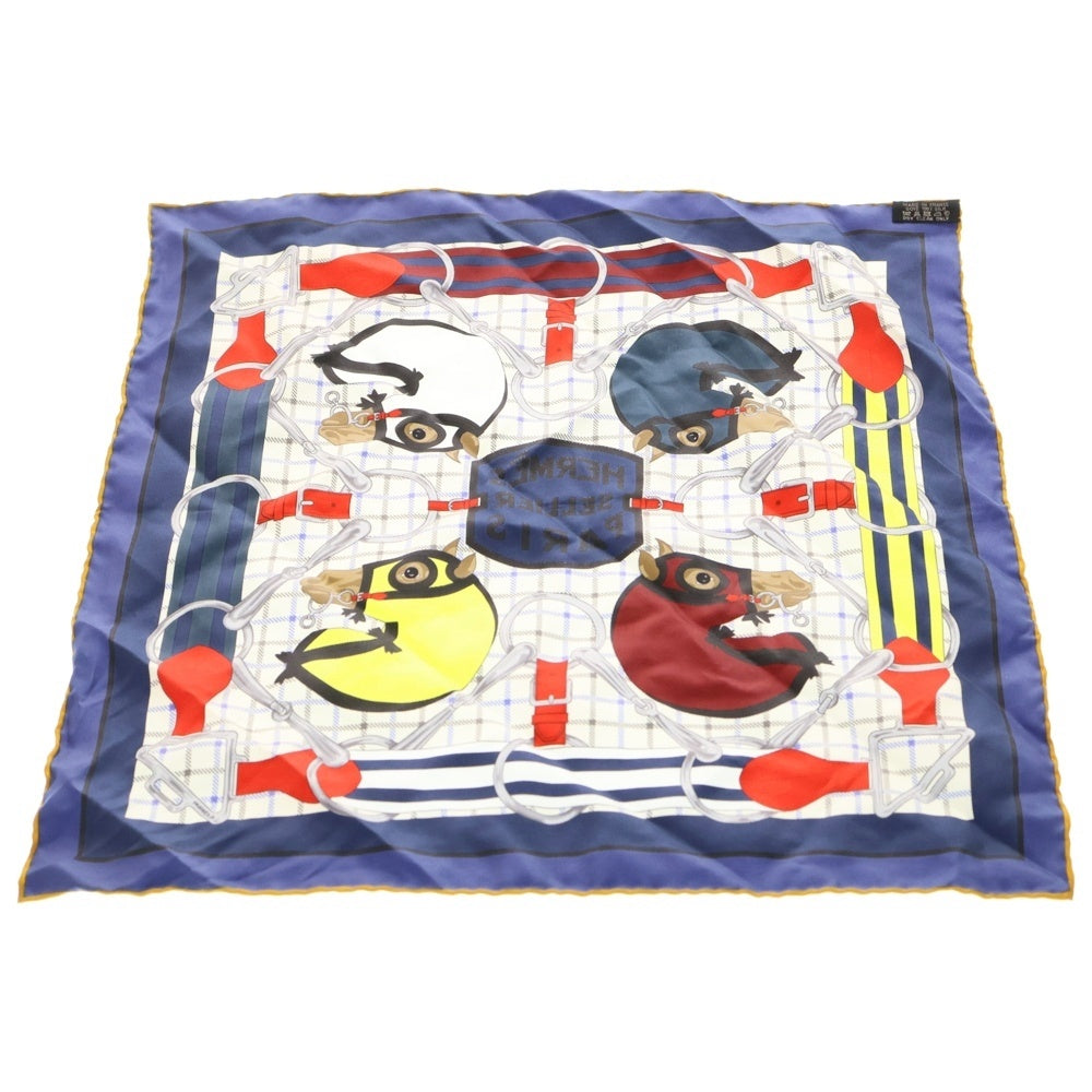 HERMES(エルメス) カレジェアン45 ガヴロッシュ タッタソール シルク スカーフ マルチ レディース