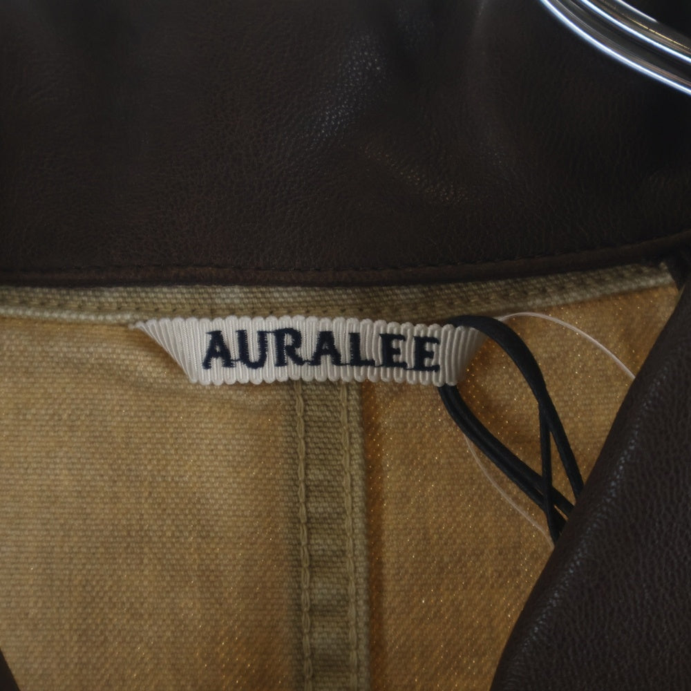 AURALEE(オーラリー) 25SS ORGANIC COTTON DUCK BLOUSON オーガニックコットン ダック ブルゾン ワーク ジャケット ベージュ A25SB01CD