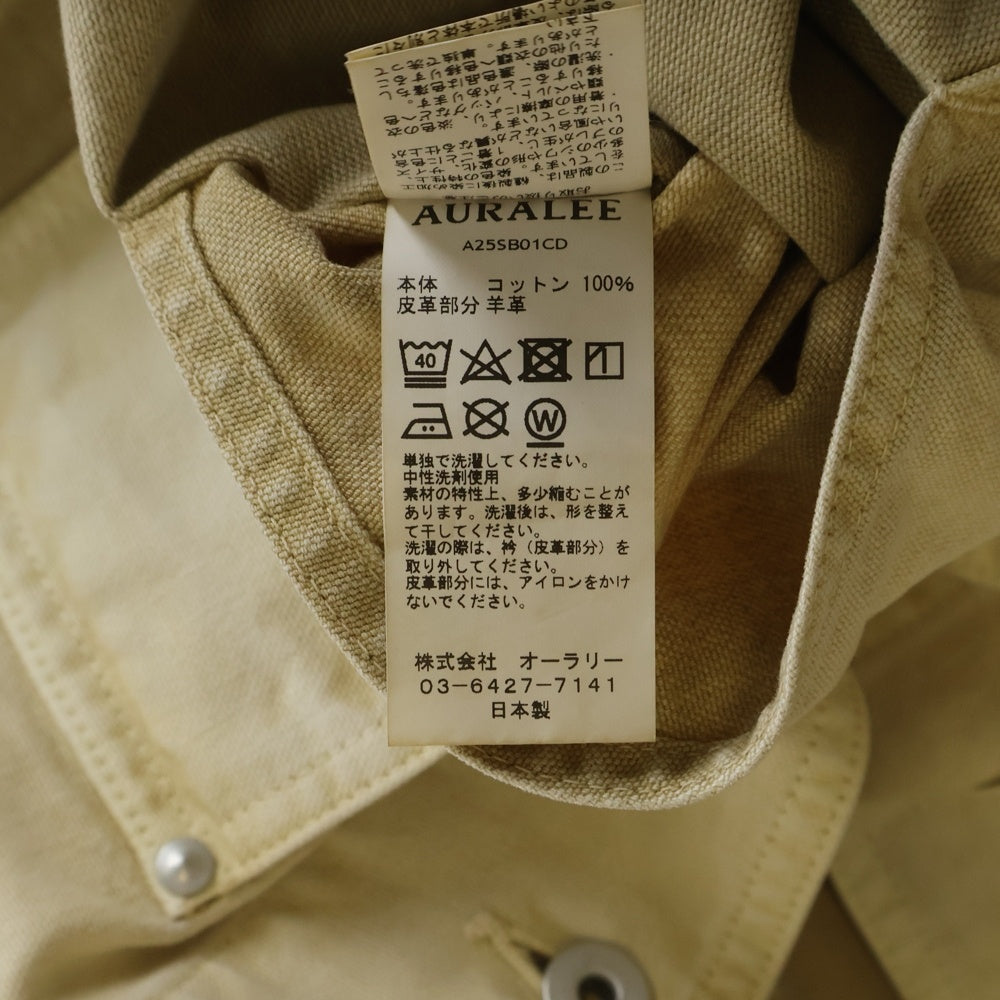 AURALEE(オーラリー) 25SS ORGANIC COTTON DUCK BLOUSON オーガニックコットン ダック ブルゾン ワーク ジャケット ベージュ A25SB01CD