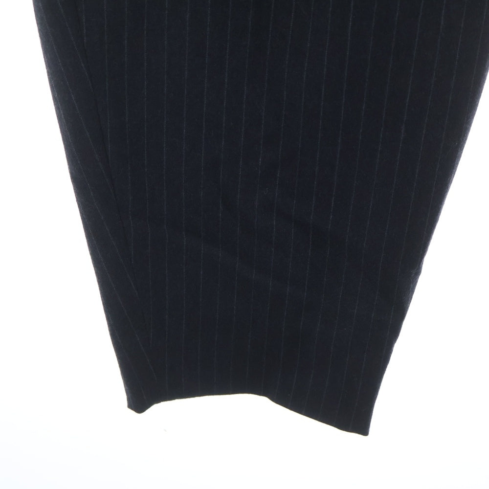 COMME des GARCONS HOMME DEUX(コムデギャルソン オムドゥ) 25SS ポリエステル縮絨 スラックス ストライプ ロングパンツ ブラック DP-P039 AD2025
