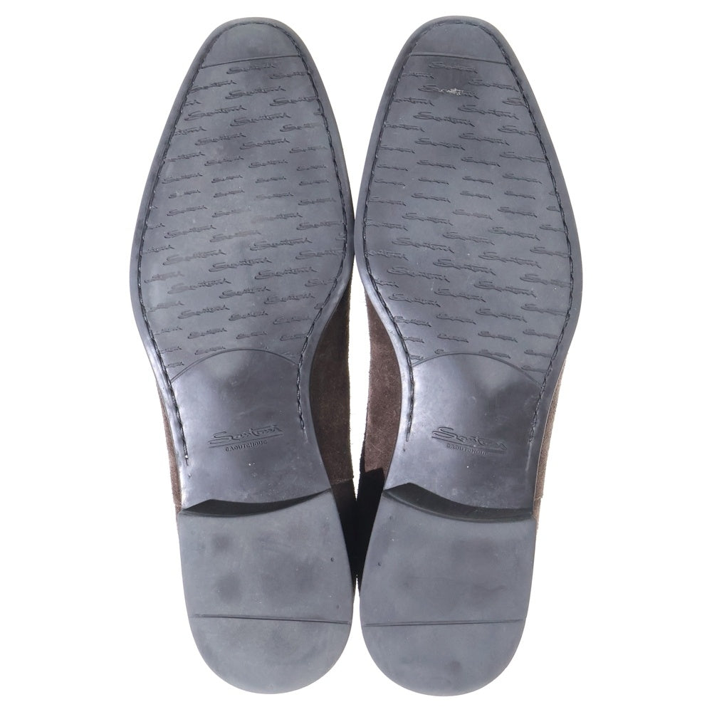 Santoni(サントーニ) スエード レザー チェルシーブーツ チャコール