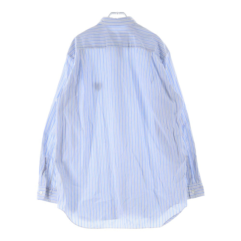 PLAY COMME des GARCONS(プレイコムデギャルソン) Striped L/S Shirt ハートパッチ ストライプ 長袖シャツ ブルー AZ-B020