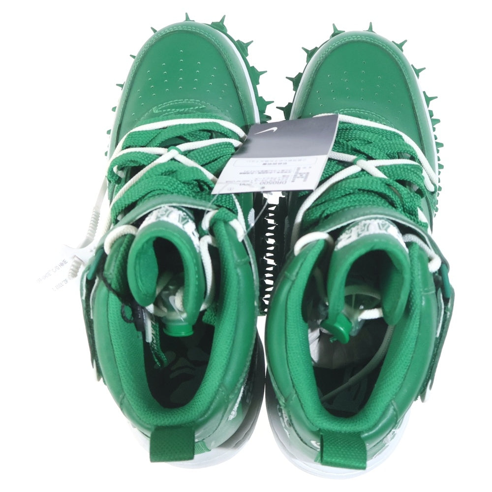 NIKE(ナイキ) ×OFF-WHITE AIR FORCE1 MID SP LTHR オフホワイト エアフォース1 ミッドカットスニーカー グリーン US9.5/27.5cm DR0500-300