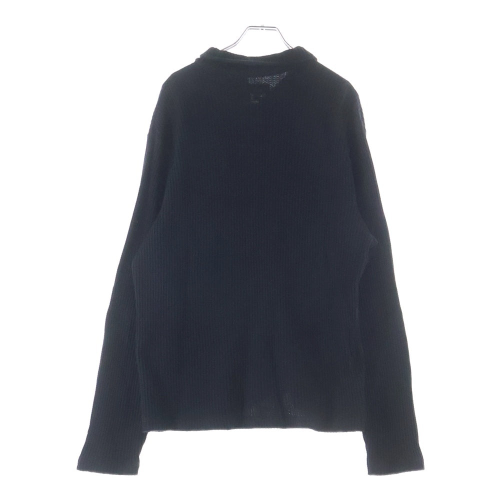 STUSSY(ステューシー) 23AW BIG THERMAL ZIP SHIRT クラウン刺繍 サーマル ジップアップ 長袖シャツ ブラック 1140317
