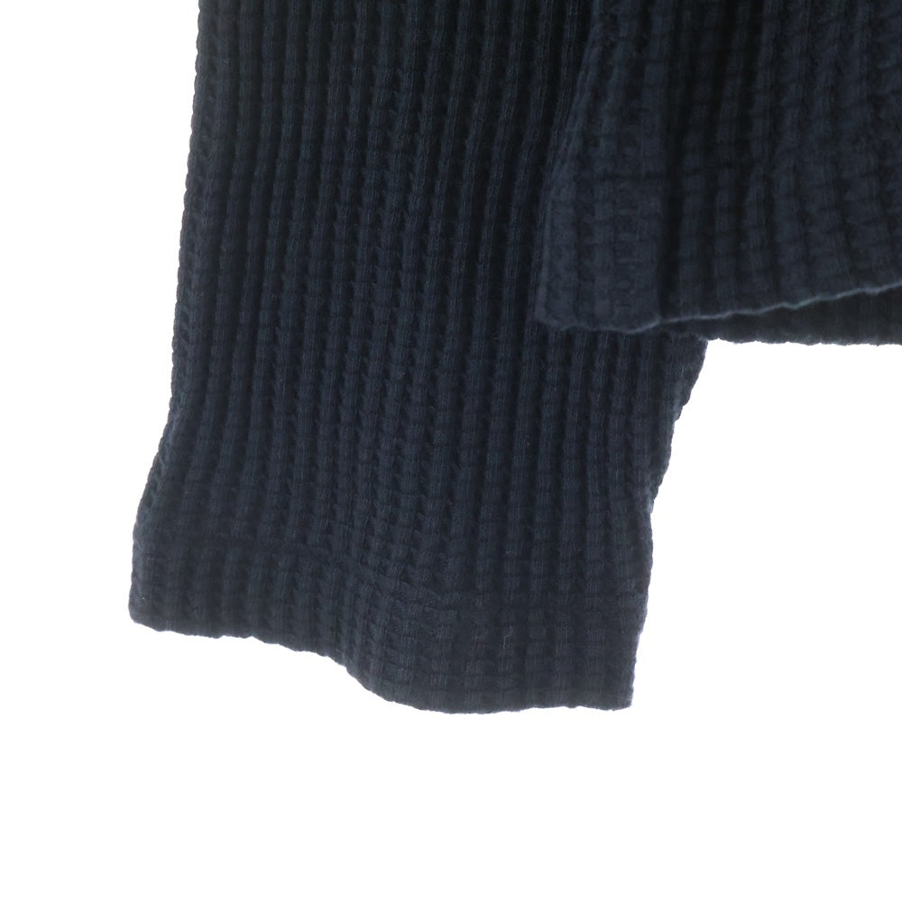 STUSSY(ステューシー) 23AW BIG THERMAL ZIP SHIRT クラウン刺繍 サーマル ジップアップ 長袖シャツ ブラック 1140317