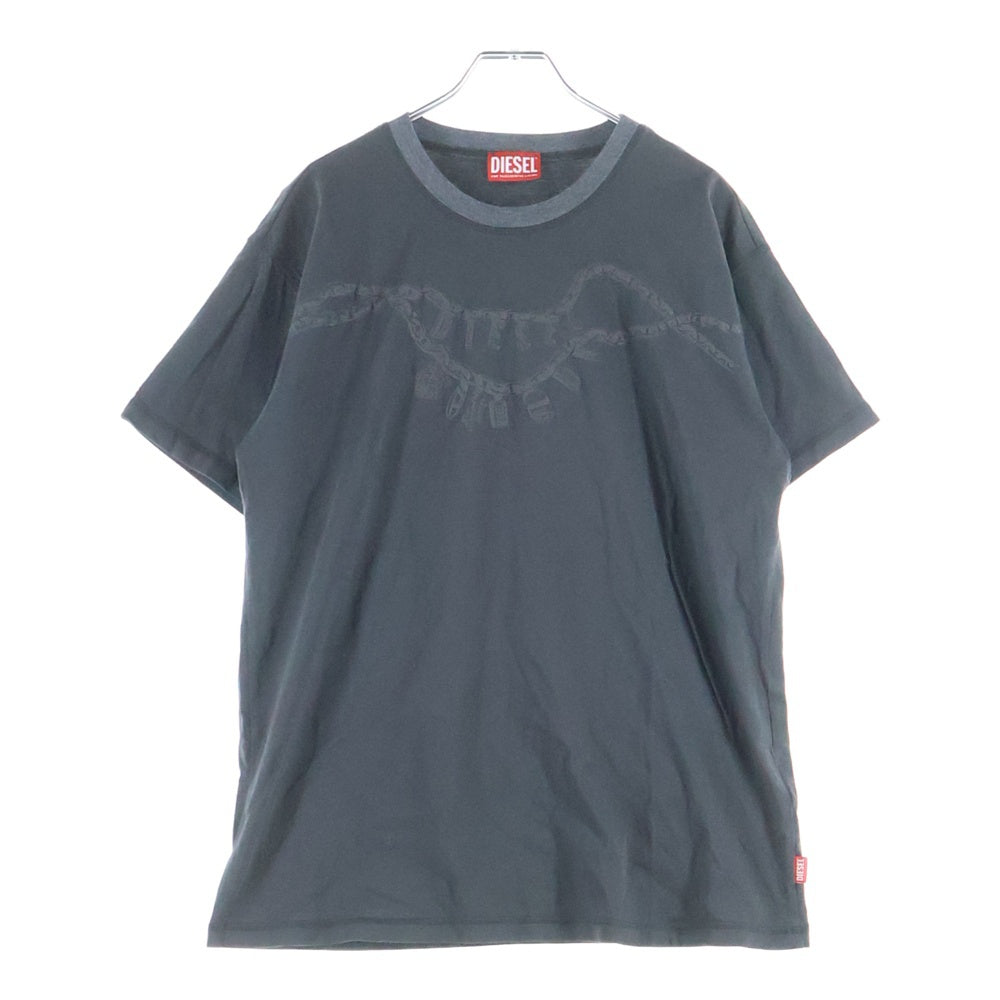 DIESEL(ディーゼル) 25SS T-NORM-HOSHI ホシ ロゴプリントクルーネック半袖Tシャツカットソー チャコール 0SPCB