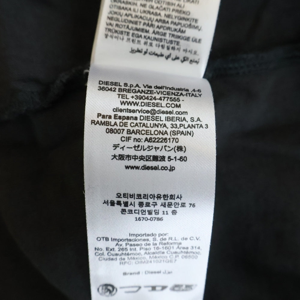 DIESEL(ディーゼル) 25SS T-NORM-HOSHI ホシ ロゴプリントクルーネック半袖Tシャツカットソー チャコール 0SPCB